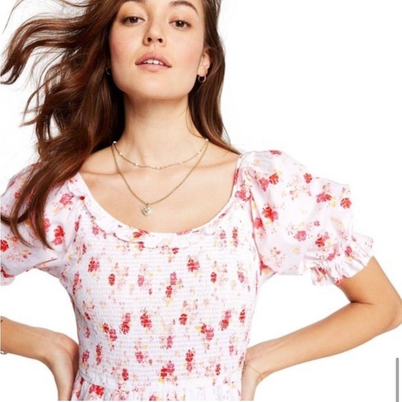 LoveShackFancy X Target  Cosette Smocked Puff Sleeve Maxi Dress size S - Picture 5 of 5